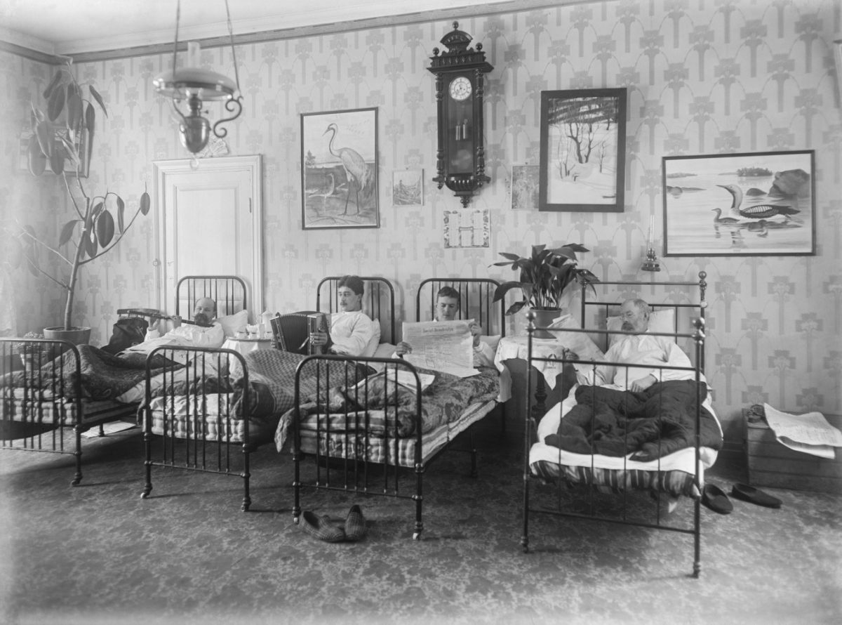 Kaartin Lasaretin sotilassairaala 2.4.1912. Kuva: Artur Faltin / Historian kuvakokoelma / Museovirasto