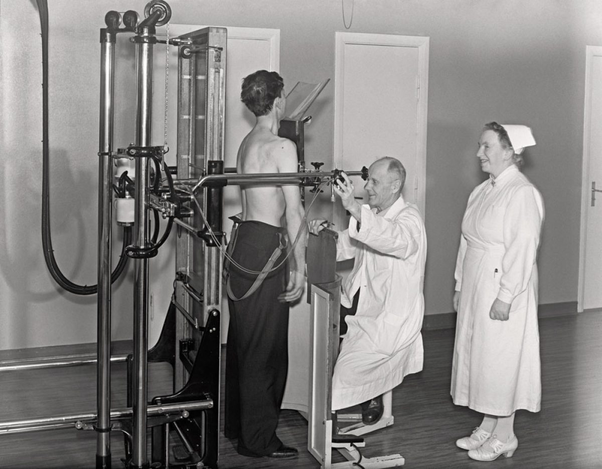 Mjölbollstad sanatorium i Karis 27.1.1951. Bild: Bror Brandt / Västra Nyland / Journalistiska bildarkivet JOKA / Museiverket